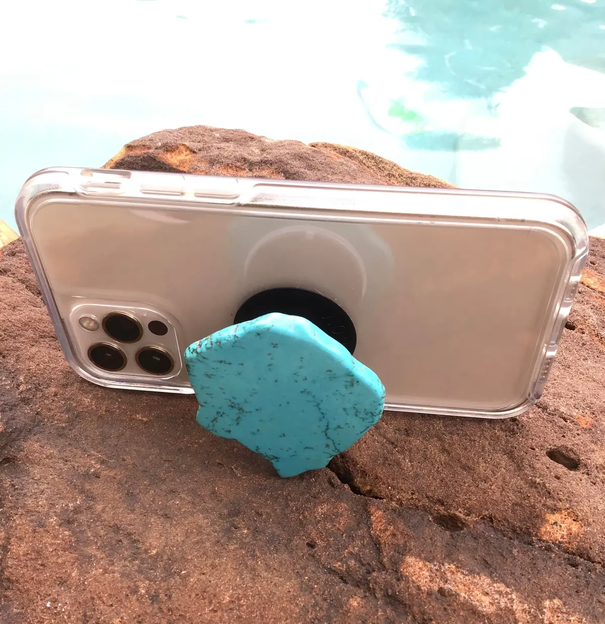 Colorful Turquoise Cell Phone Grips 1