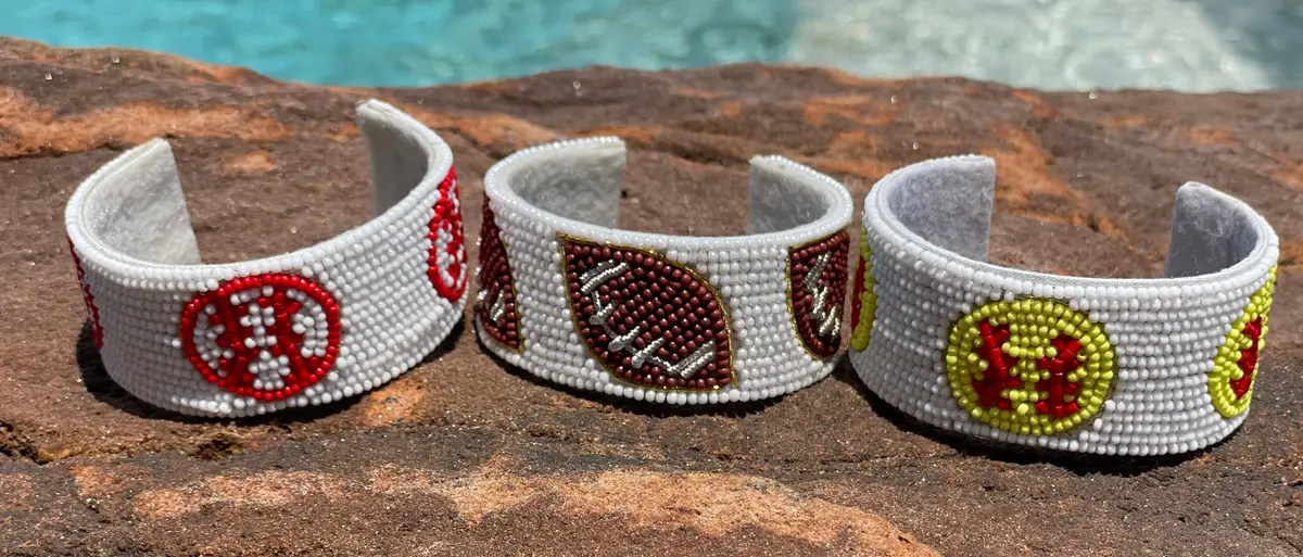 Beaded Sports Cuffs 1