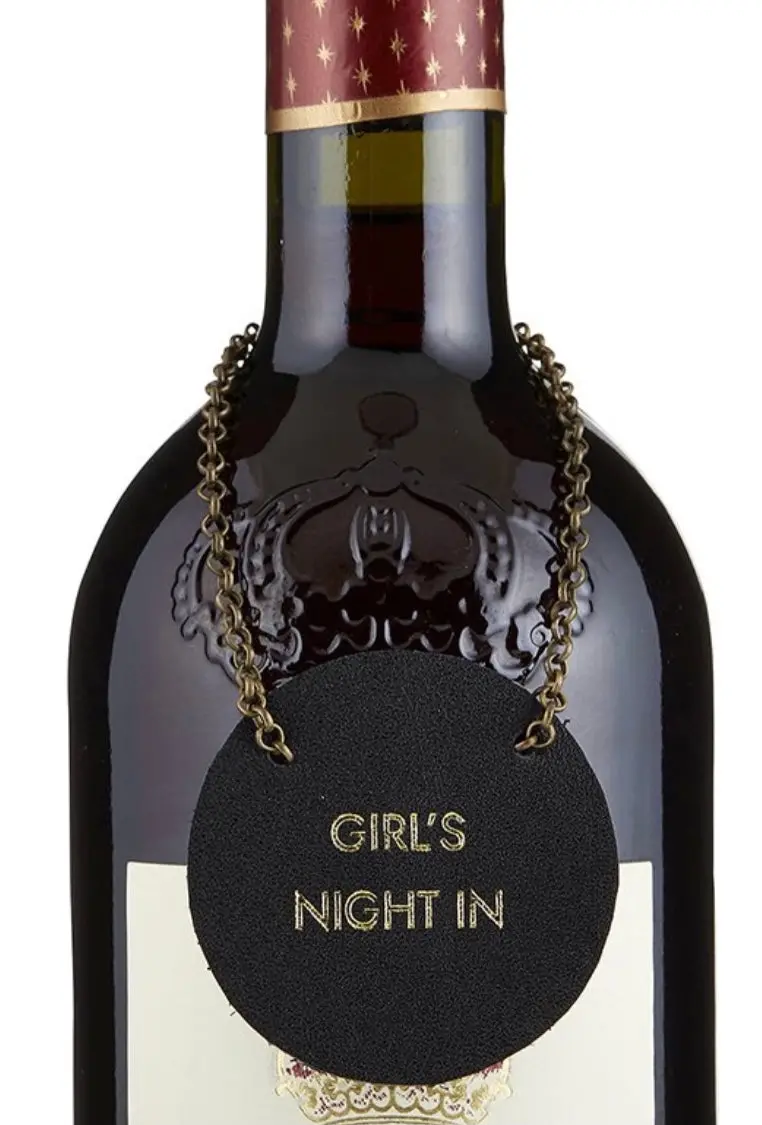 Leather Bottle Tag - Girl's Night In 1
