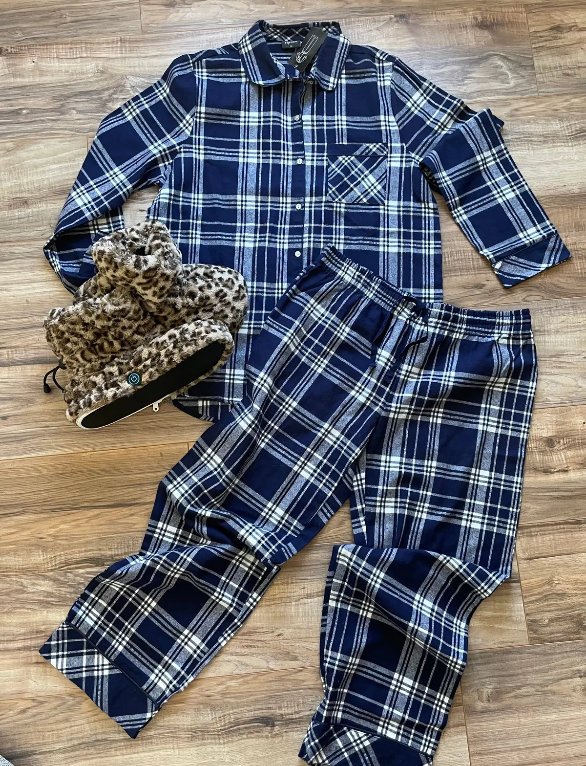 Flannel Plaid Pajama Set 1