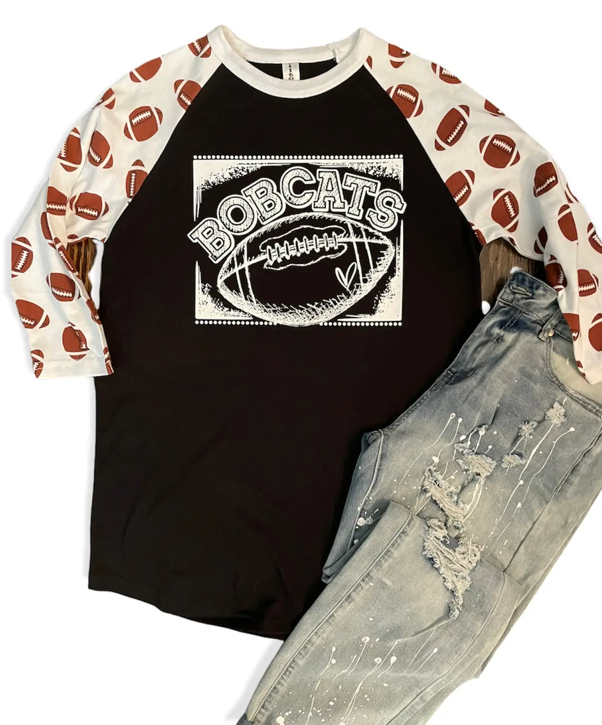Bobcats Football Raglans 1