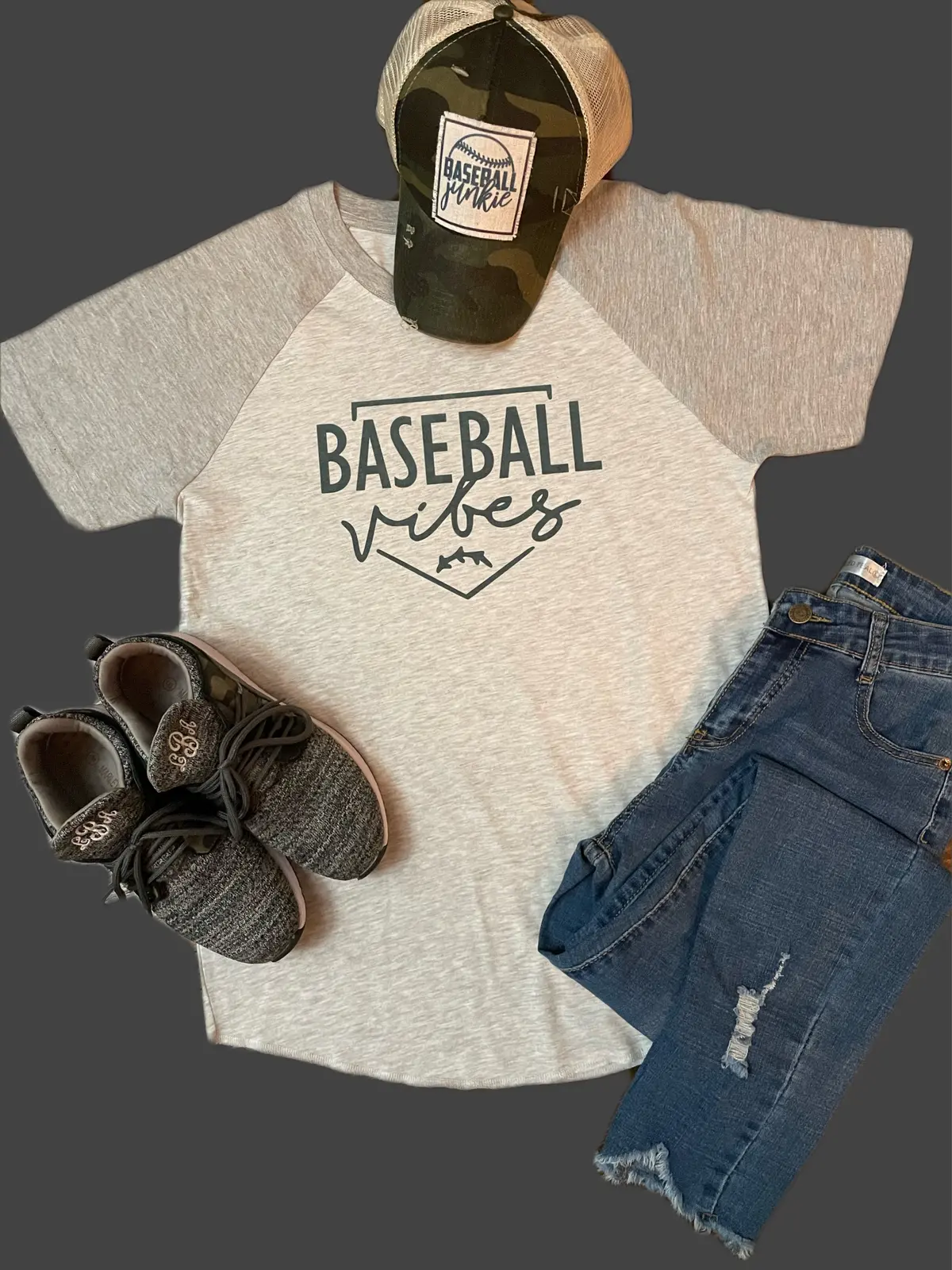Baseball Vibes Raglan Top 1
