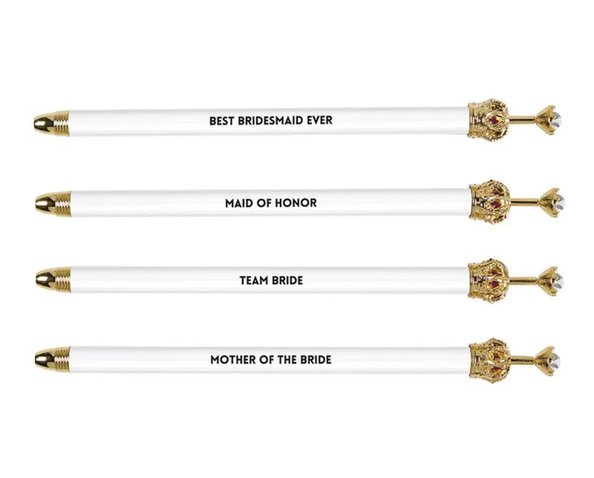 Wedding Rhinestone Crown Pens (2/Set) 1