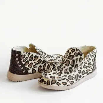 Leopard Slide On Shoes 1