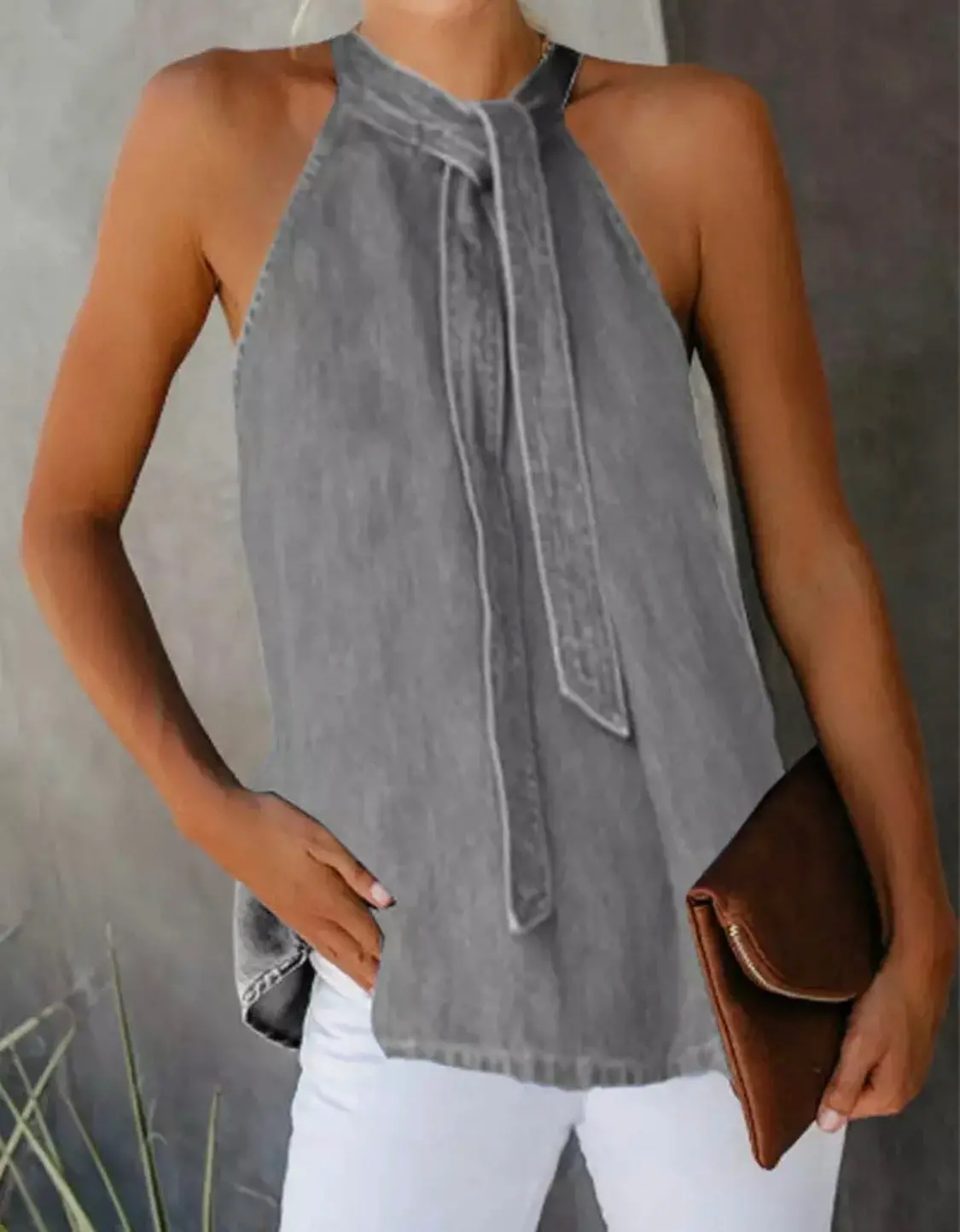 The Denim Halter Top 1