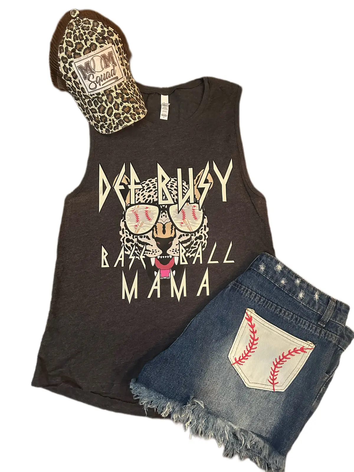 Definitely Busy Mama (Baseball & Softball) Tank Top 1
