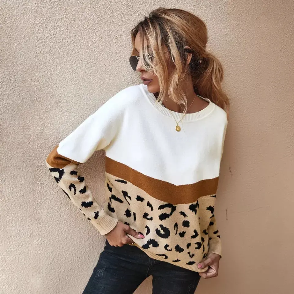 Leopard O-Neck Sweater 1
