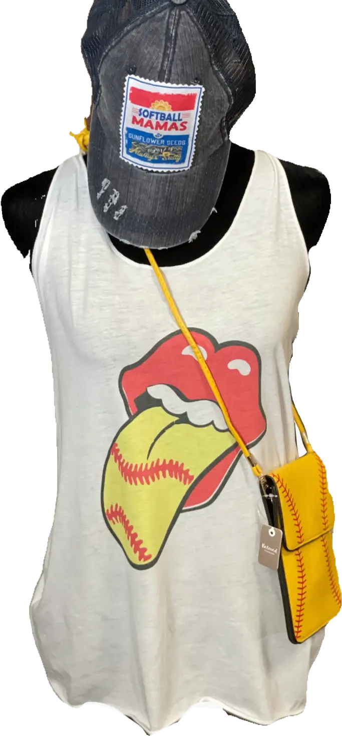 Softball Tongue Tank 1
