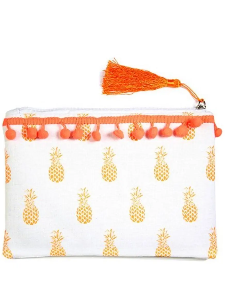 Pineapple & Pom Pom Pouch 1