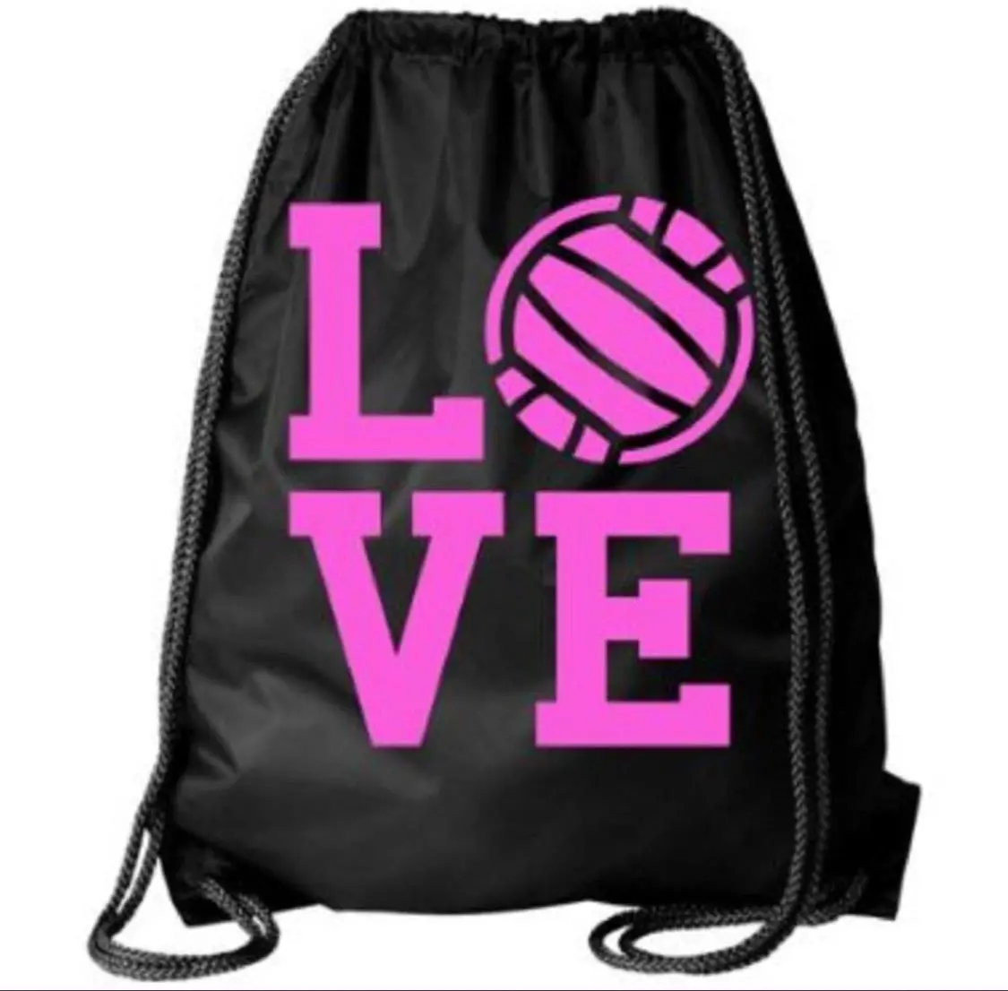 Volleyball Cinch Drawstring Bag 1