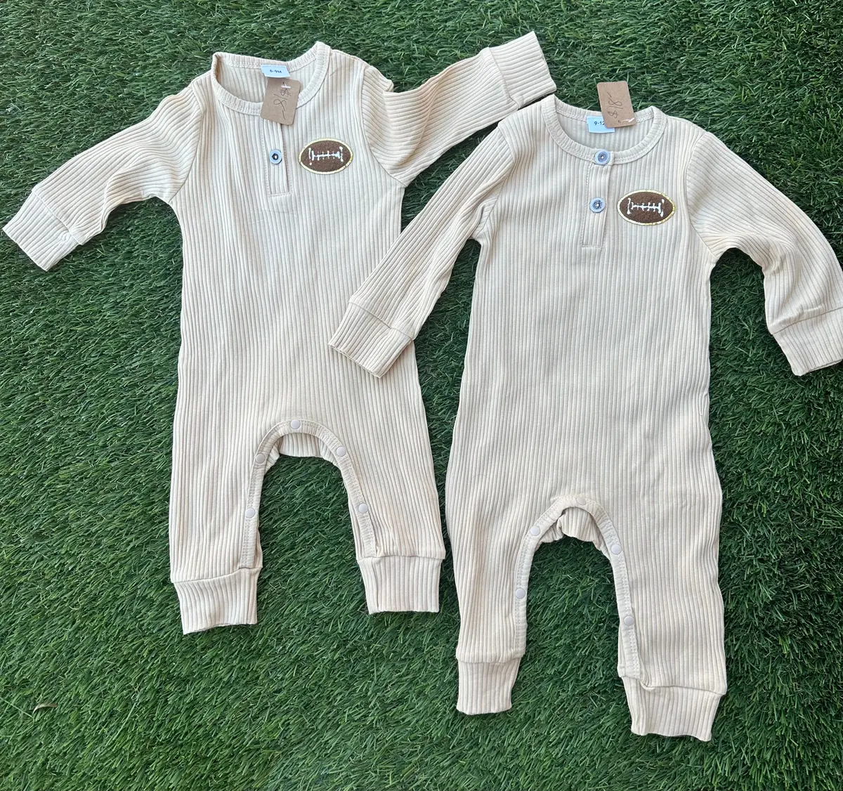 Baby & Toddler Knitted Football Rompers 1