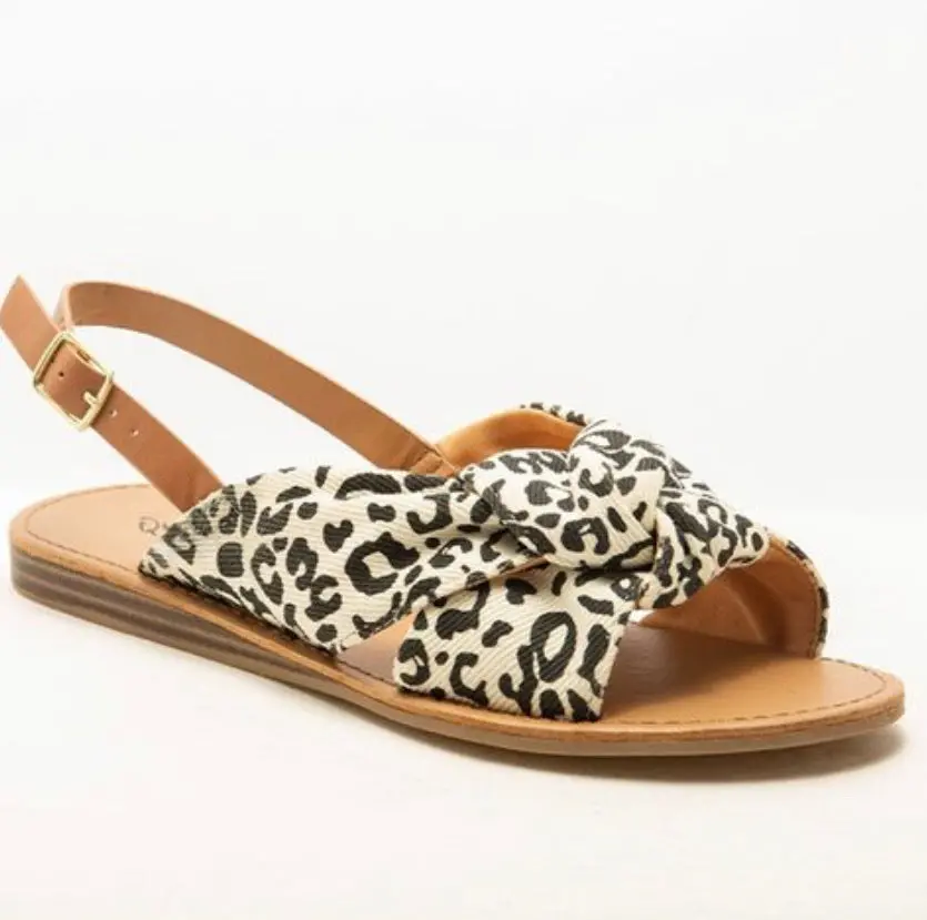 Andi Peep Toe Sandal In Leopard 1
