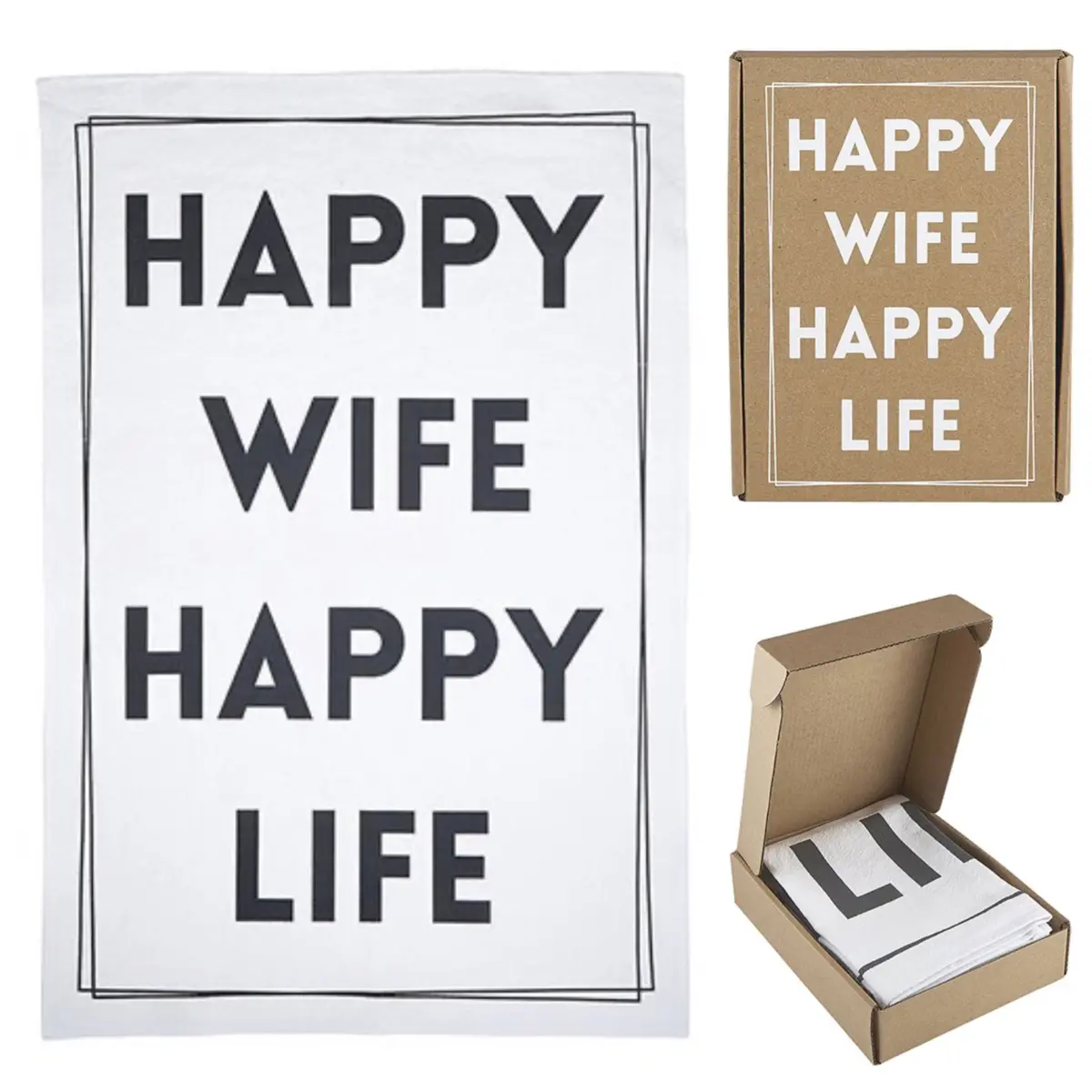Happy Wife Tea Towel 1