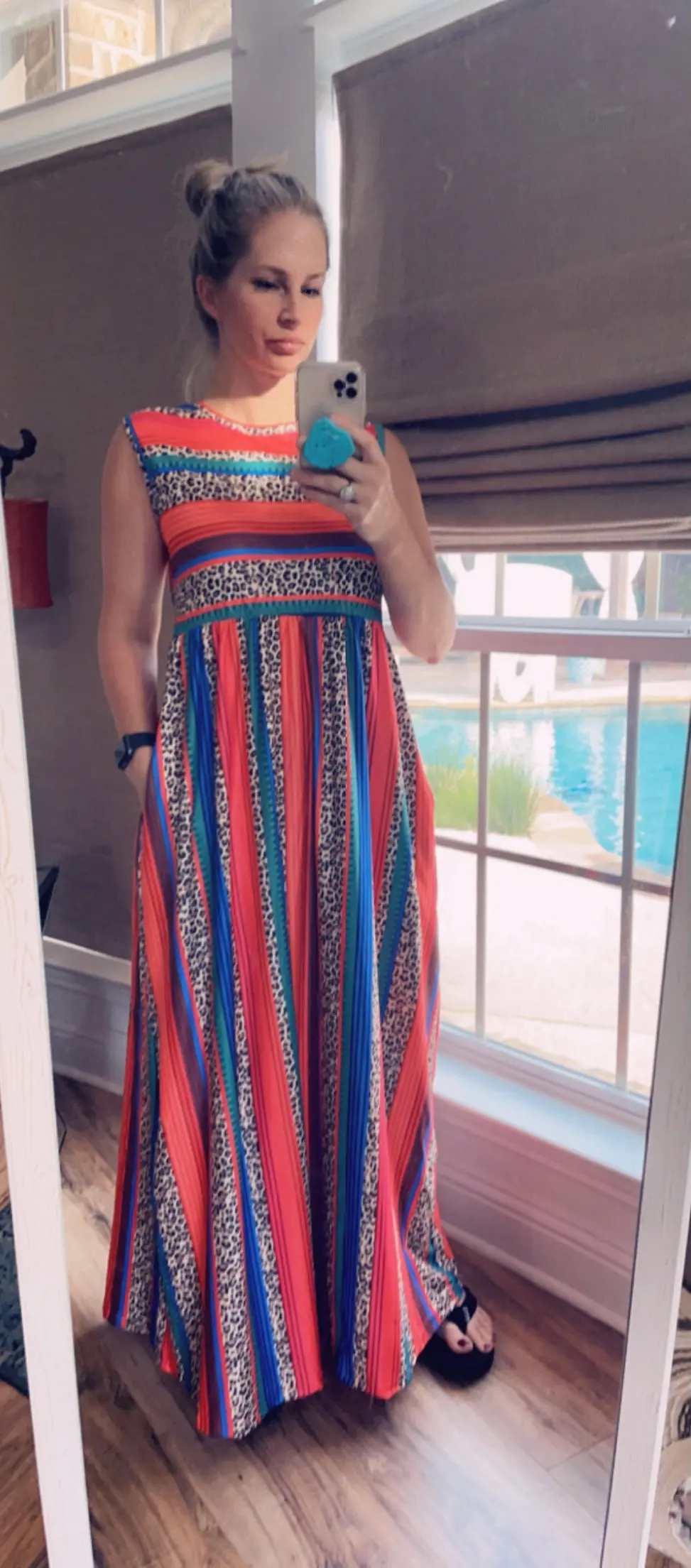 Serape Cheetah Maxi Dress 1