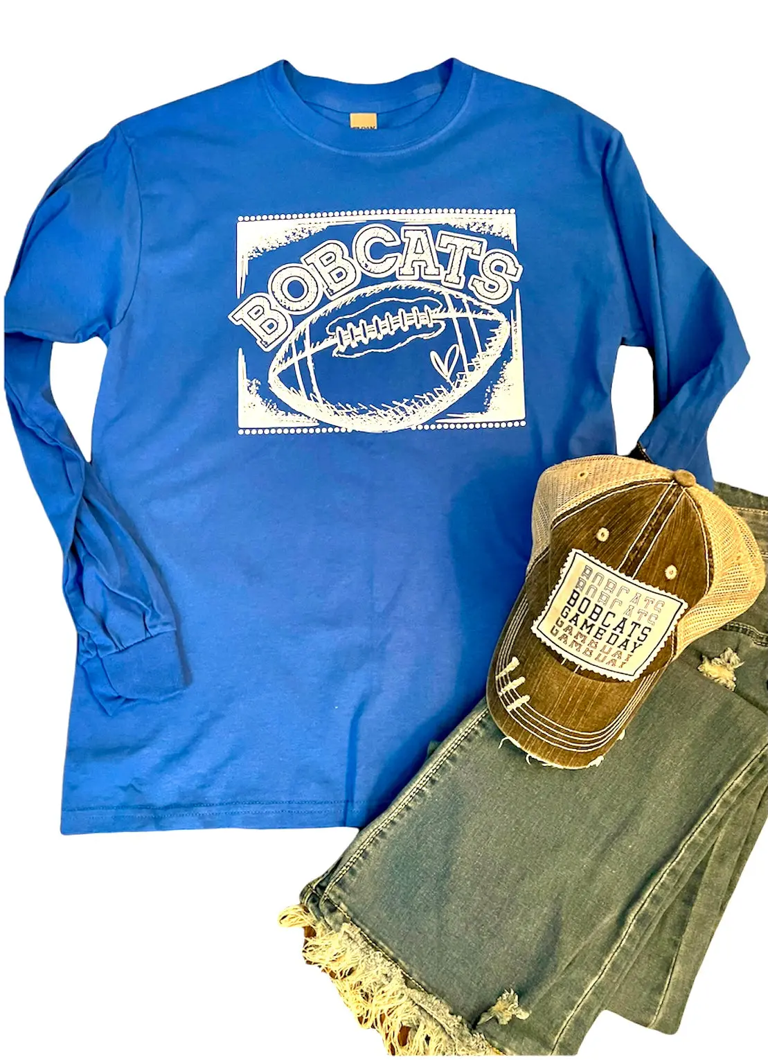 Bobcats Football Long-Sleeve Tee 1