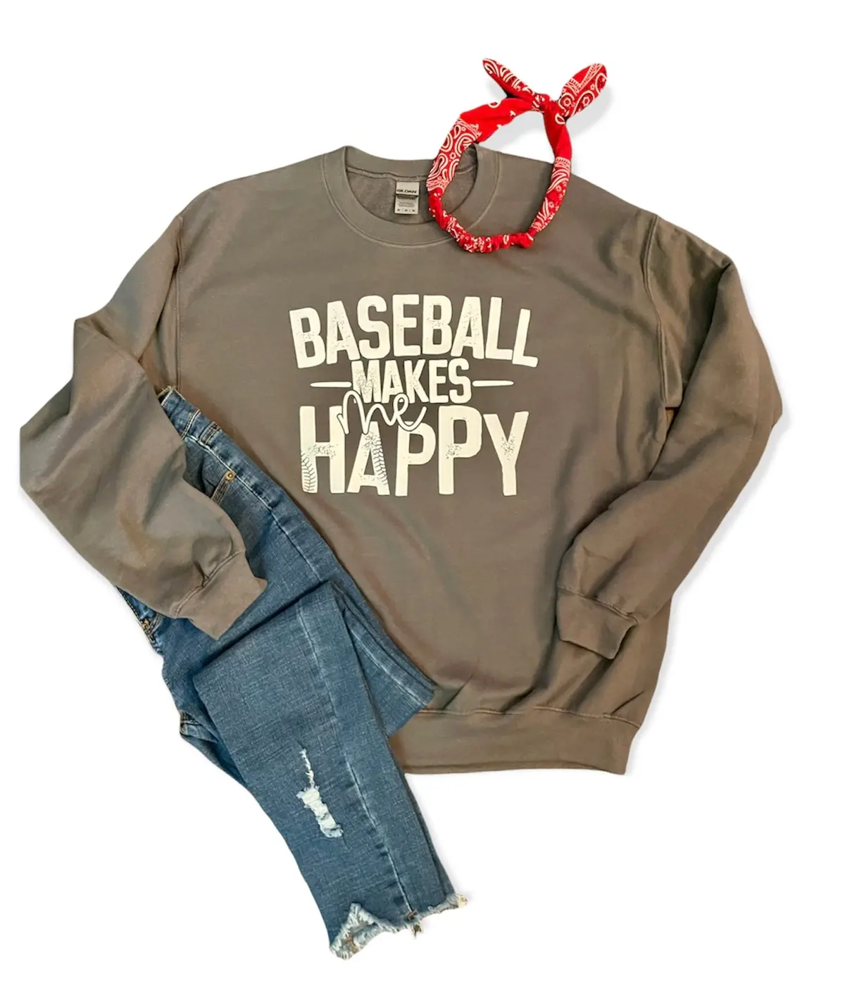 Baseball Makes Me Happy Sweatshirt 7
