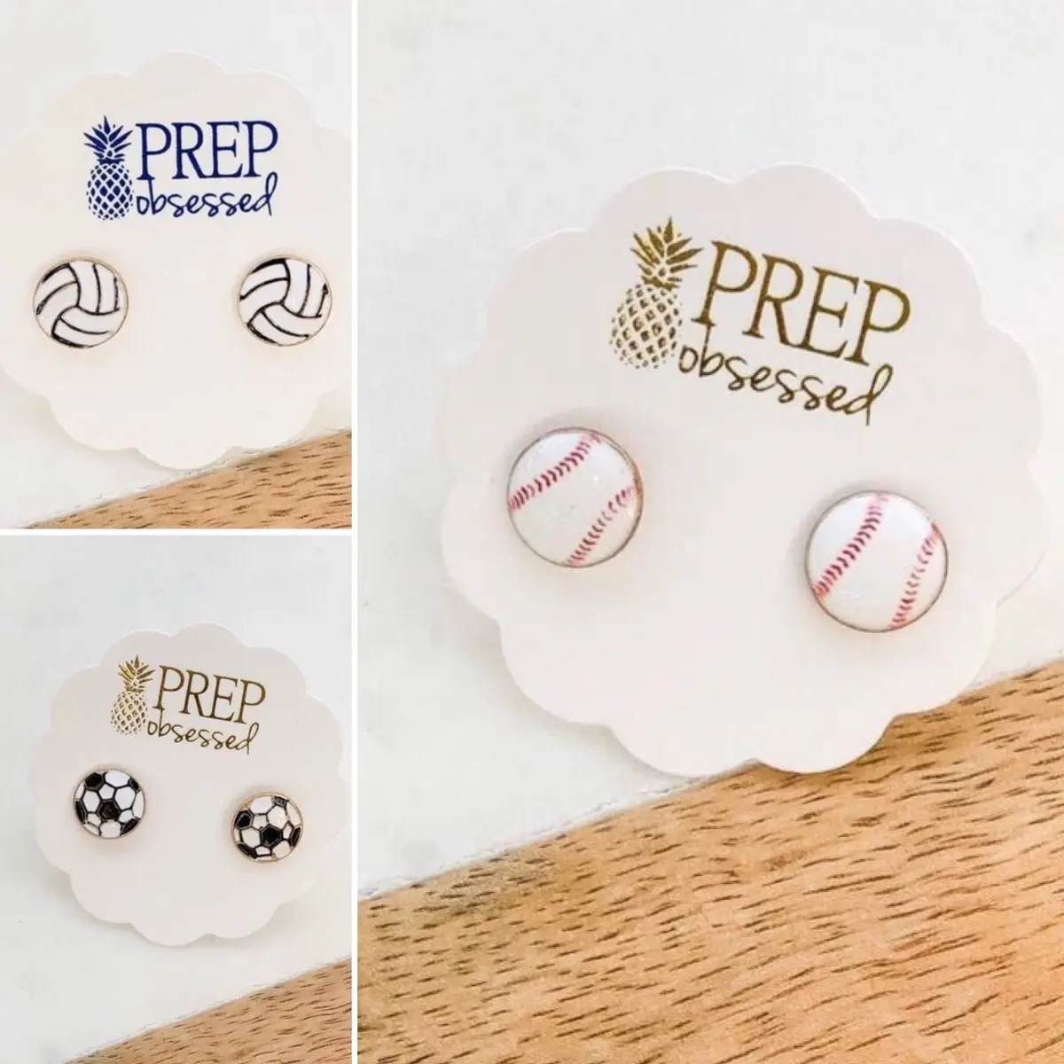 Game Day Sports Signature Enamel Stud Earrings 1