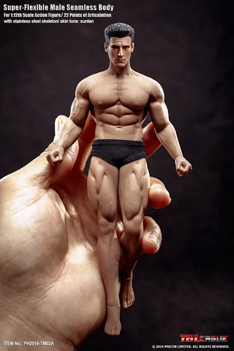 Sale! (Bulky Body) Tbleague 1/12Th Scale Male Seamless Body Tm02a 1