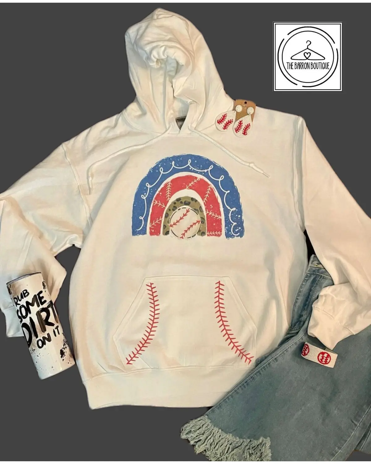 Baseball & Rainbows Hoodie 1