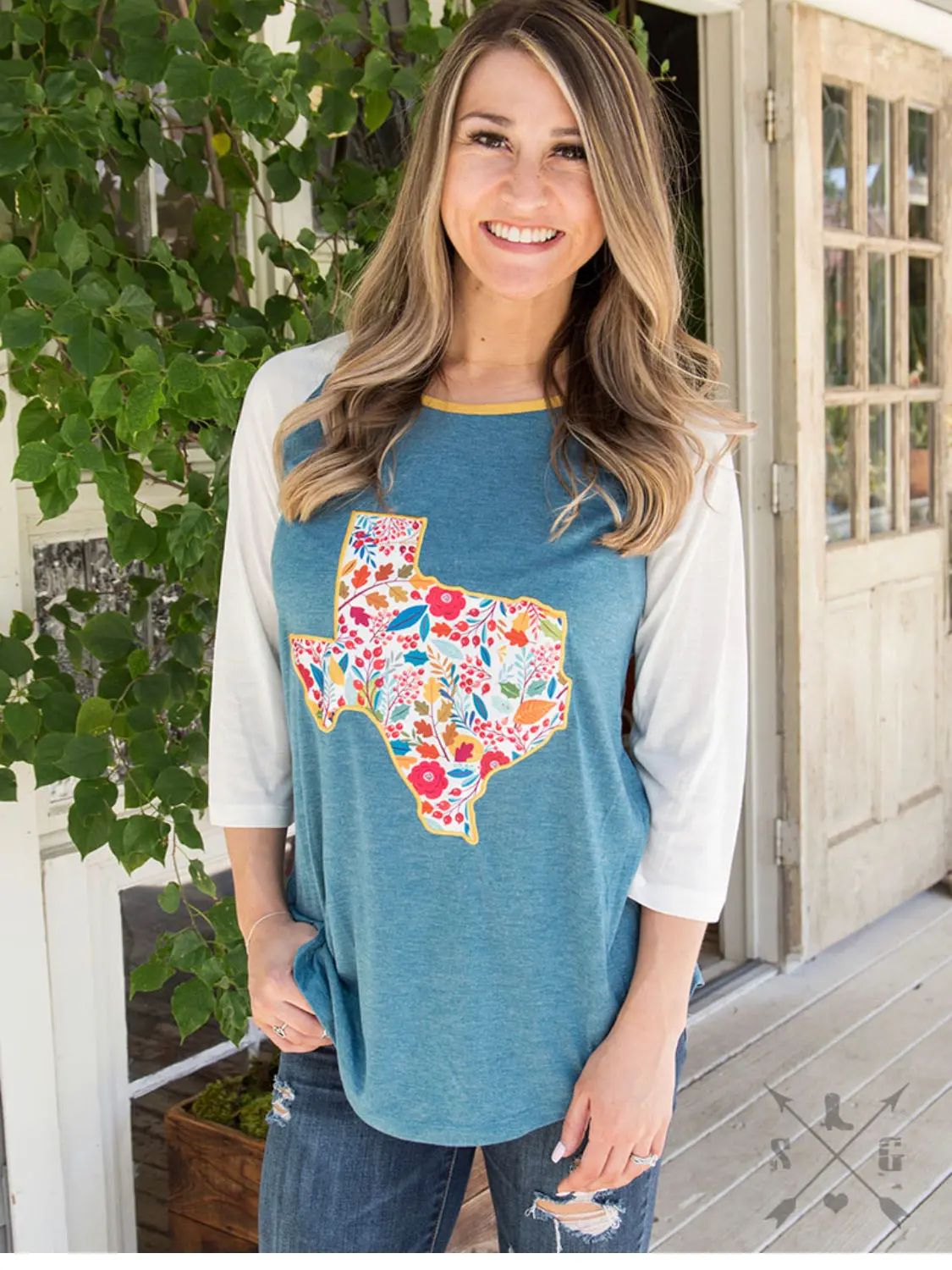 Floral Texas Raglan 1