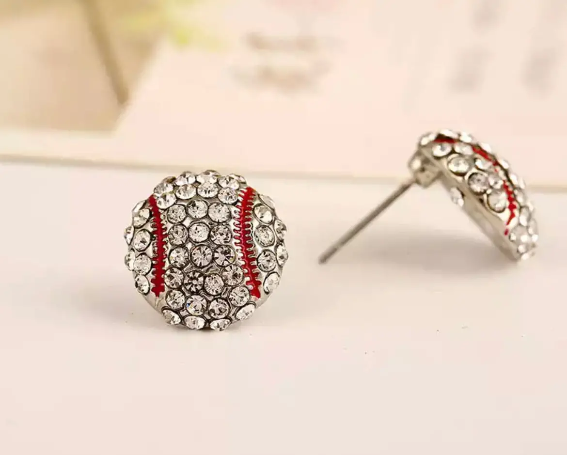 Baseball Bling Earrings 1