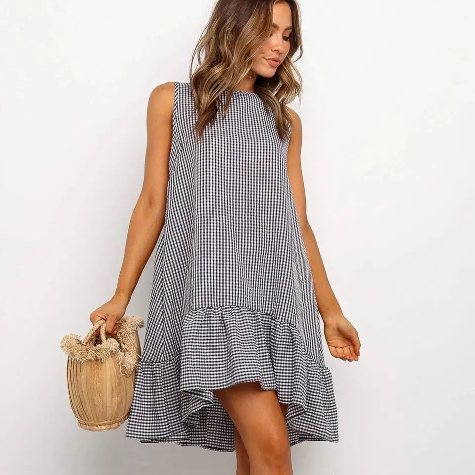 Black & White Checked Anna Dress 1