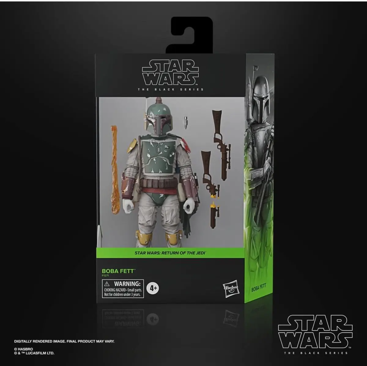 (Sloppy Visor Paint) Star Wars Black Series Boba Fett Deluxe 6” Figure 1