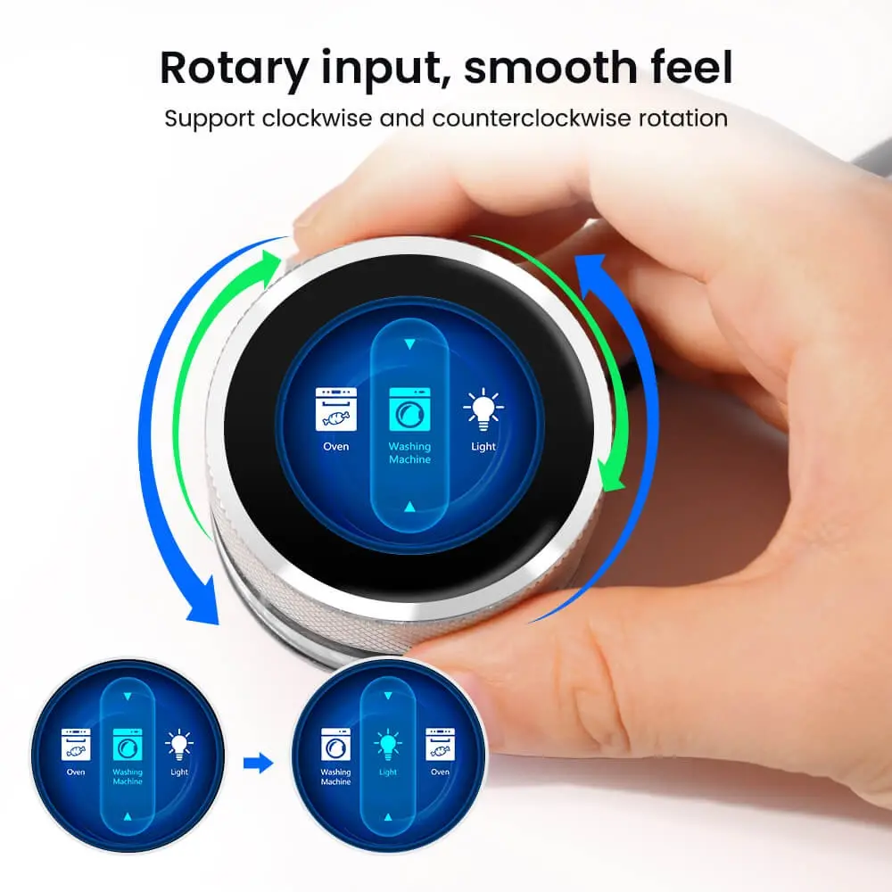 Crowpanel 1.28Inch-Hmi Esp32 Rotary Display 240*240 Ips Round Touch Knob Screen 1