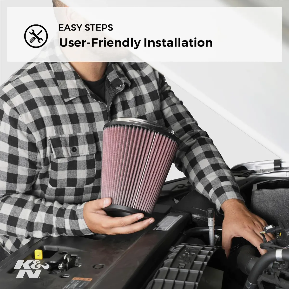 K&N E-1023 Reusable High-Flow Air Filter – Washable, Lifetime Warranty 2