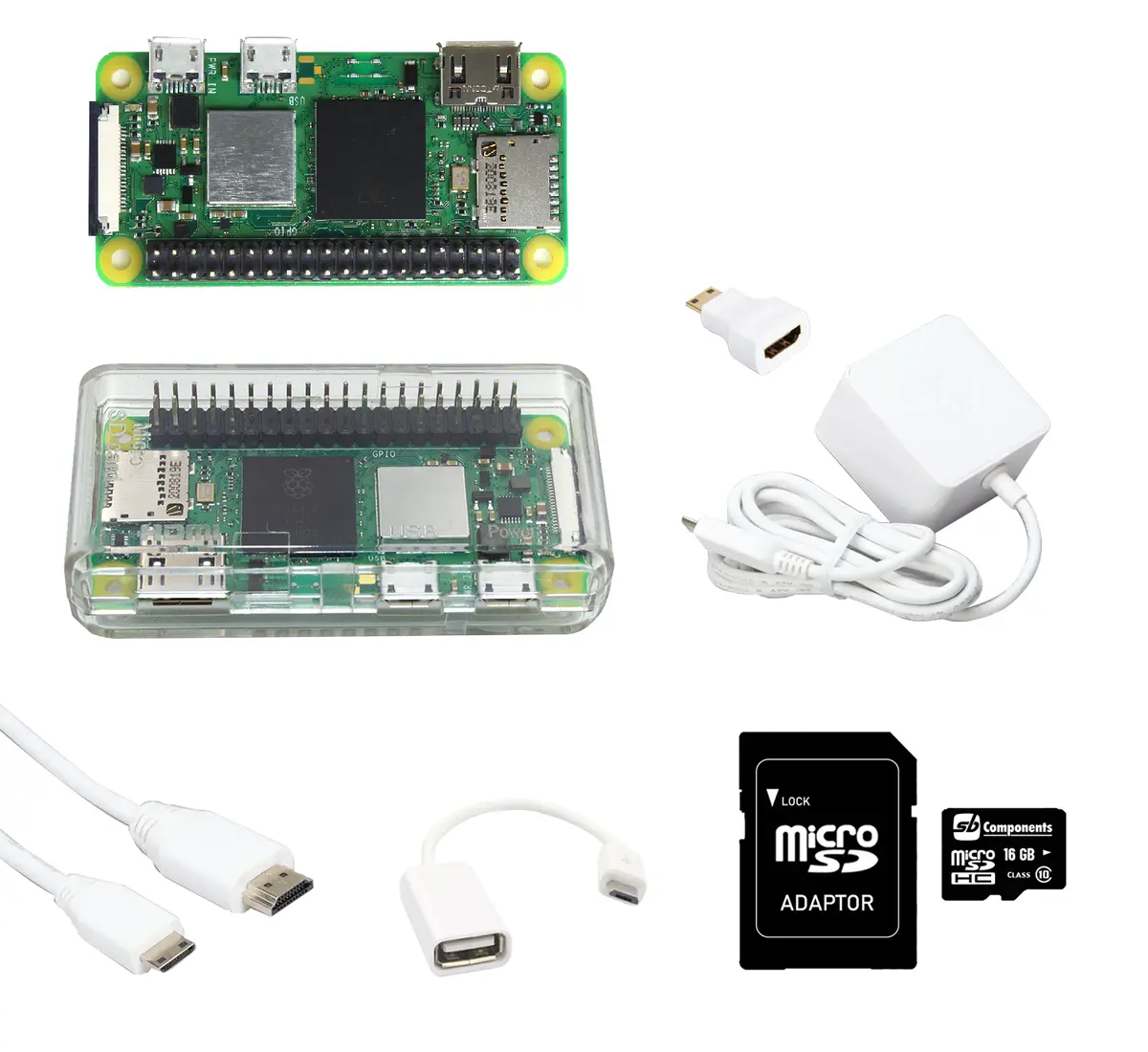 Raspberry Pi Zero 2 W Starter Kit With Clear Case 1