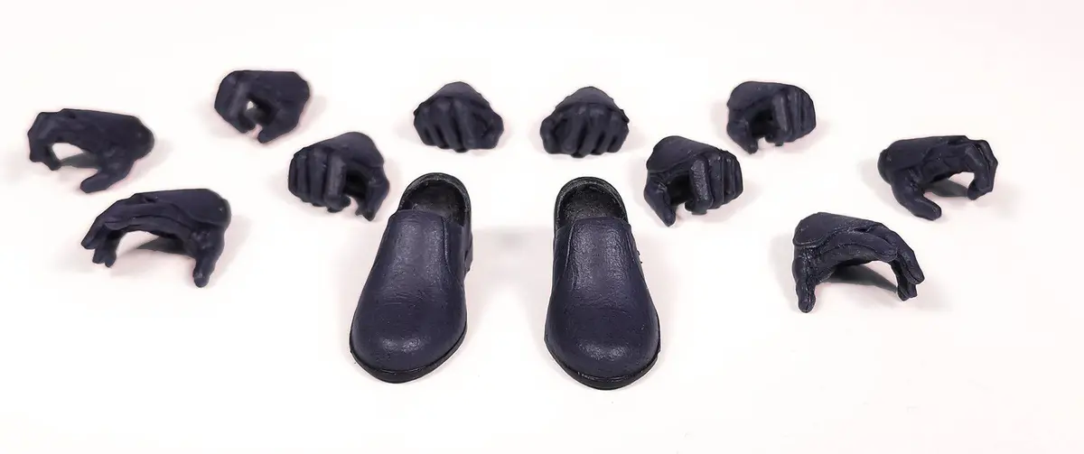 Mythic Legions Black Leather Hand / Foot Pack 1