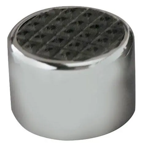 Chromed Round Steel Dimmer Switch Cover – Rubber-Gasketed Decorative Trim For Vintage Interiors 1