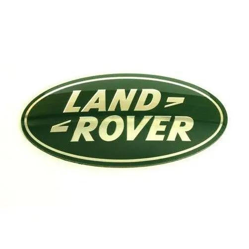 Front Grille Emblem Green Oval Silver Lettering Genuine 1