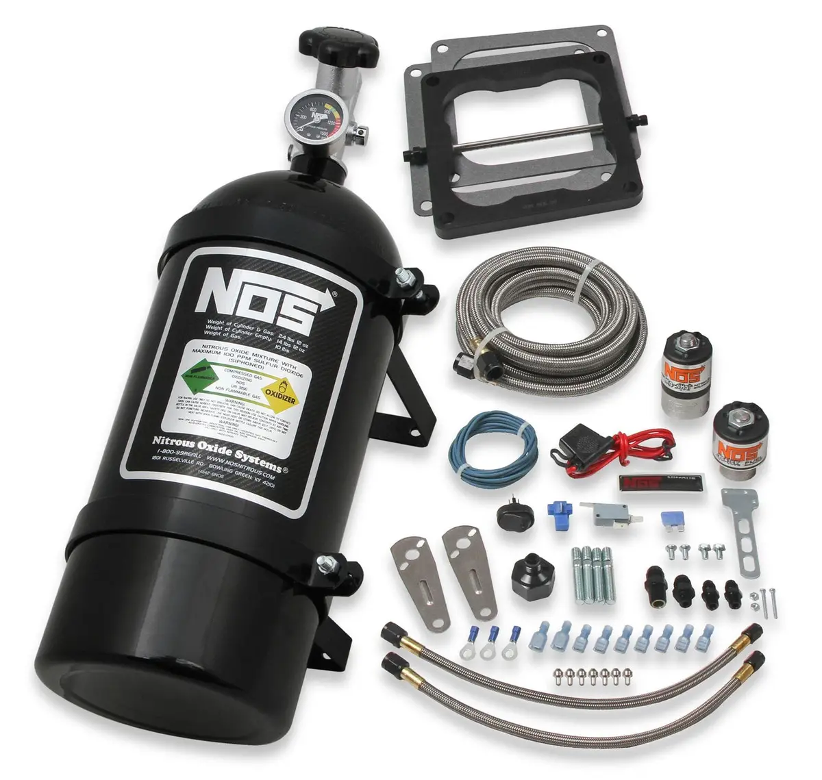 Nos 02102Bnos Big Shot Nitrous Oxide System – Dual-Stage Plate Injection Kit 1