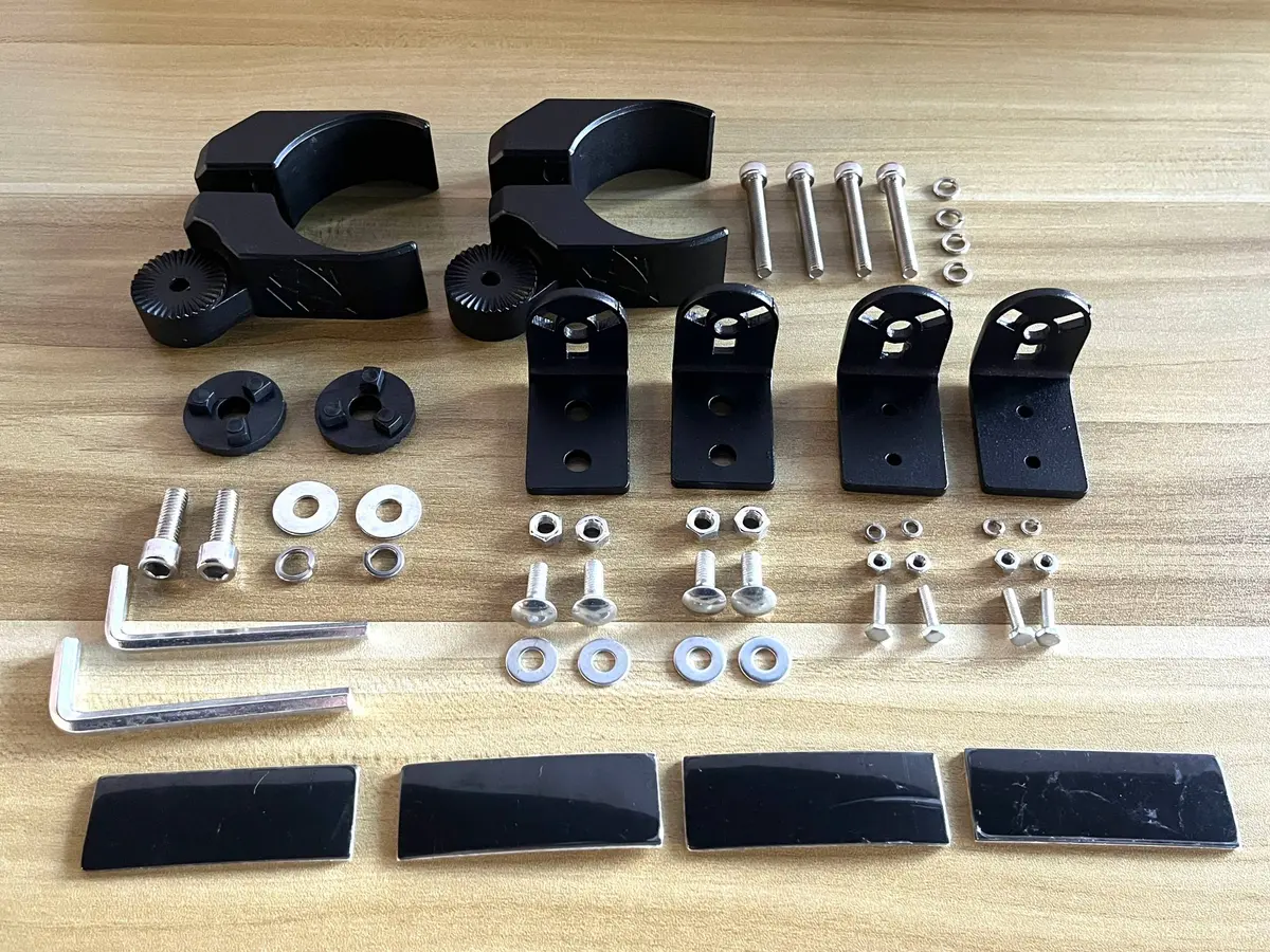 Xprite Led Chase Strobe Light Bar Adjustable Brackets | For 1.75"-2' Roll Bar L Shape Brackets 1