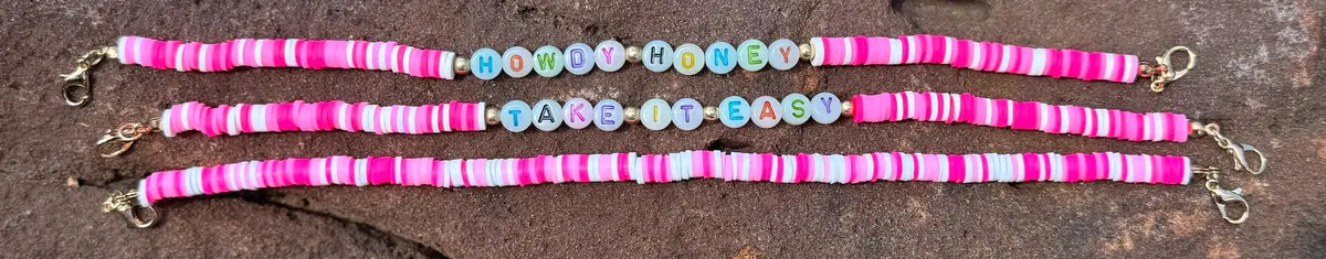 Pink Beaded Hat Chains (Various Styles) 1