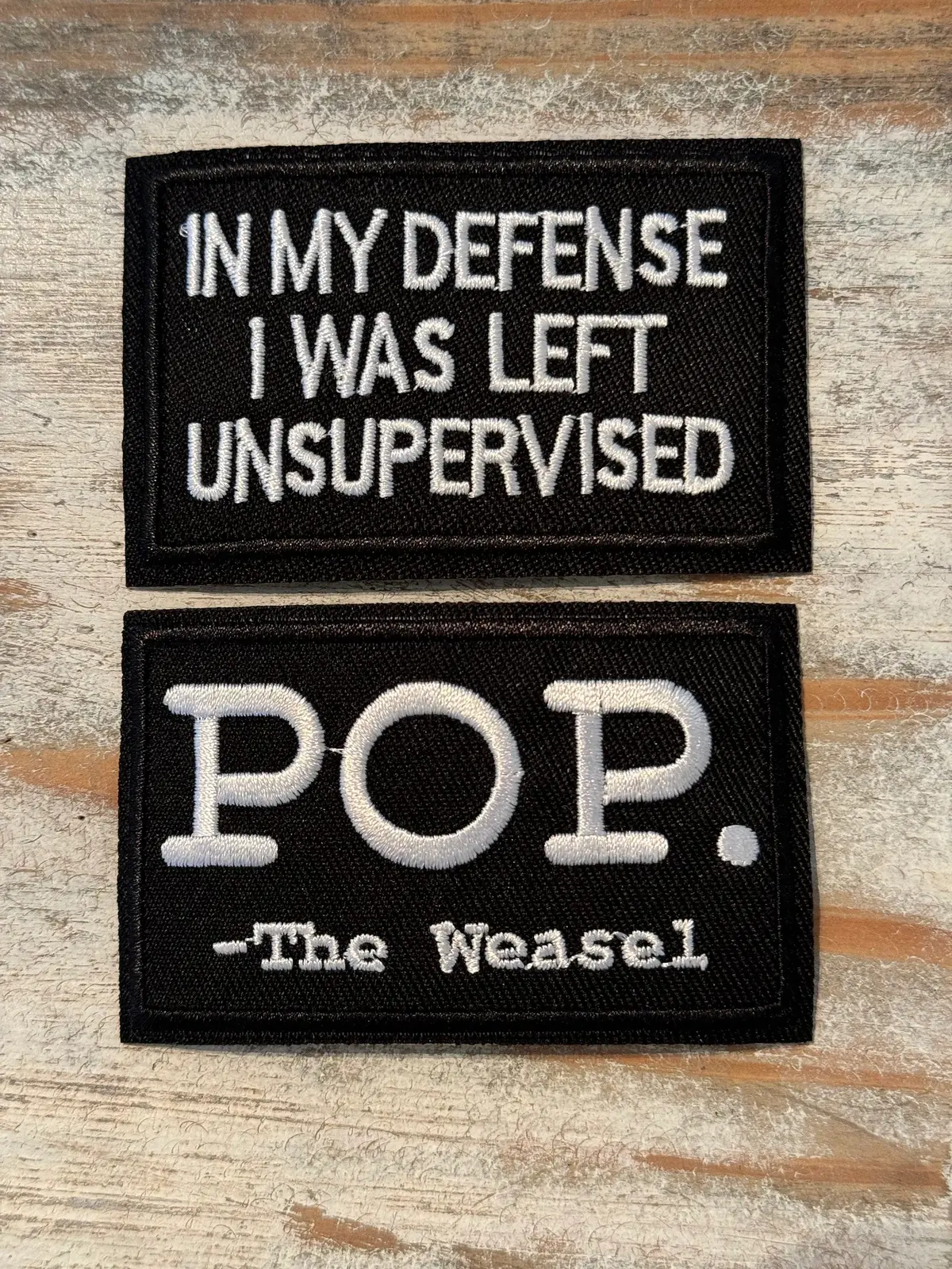 Funny Saying Iron On Patches (Black & White) 1