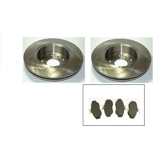 Front Brake Pads + Rotor Disc Set 1