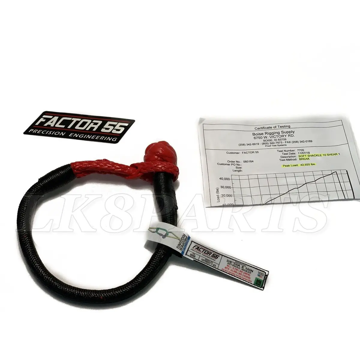 Factor 55 Extreme Duty Soft Shackle Red 1
