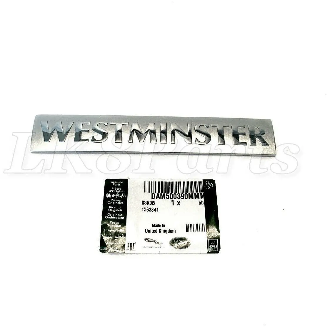 Westminster Emblem Plate Badge Decal 1