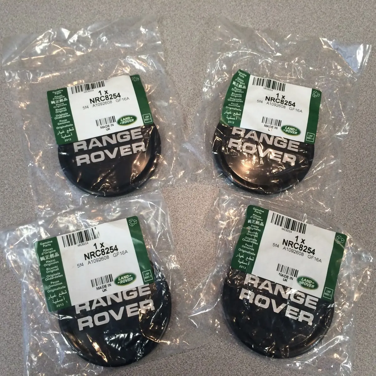 Black Wheel Badge Center Hub Caps Set 4 Genuine 1
