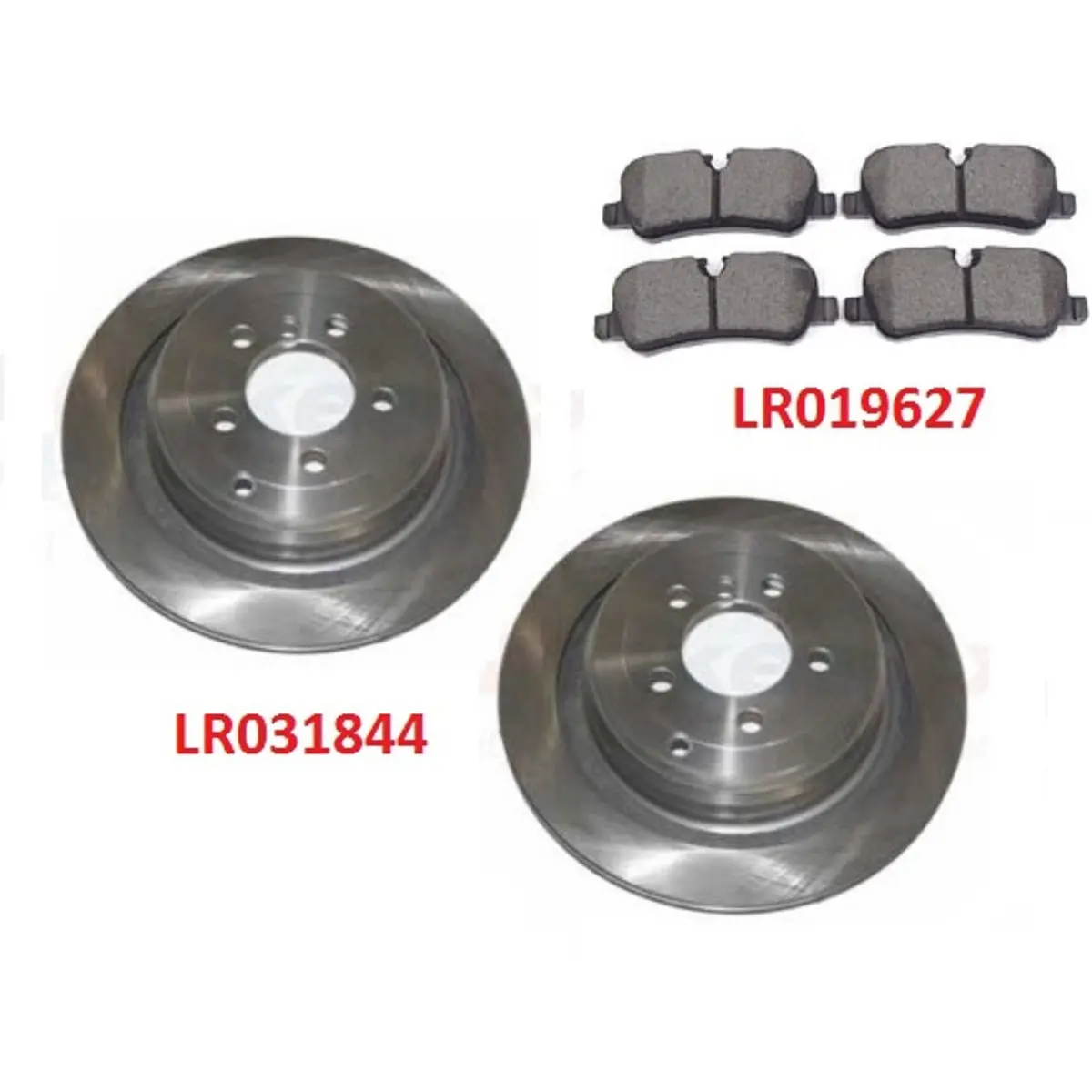 Rear Brake Rotor Disc & Pad Set 1