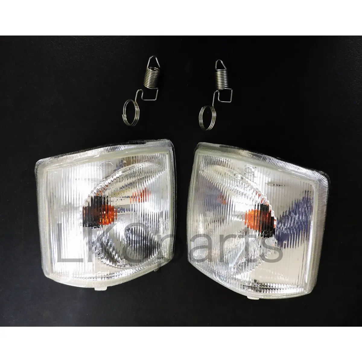 White Clear Front Indicator Lamp Light Set 1