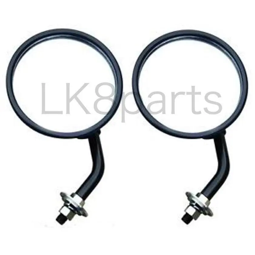2/2A 3 Round Wing Mirror With Arm 125Mm 5" Pair Set 1