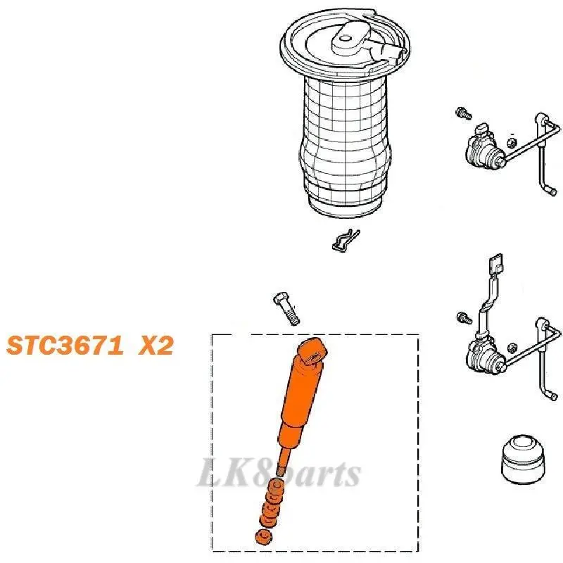 Rear Shock Absorber Set Kit X2 2