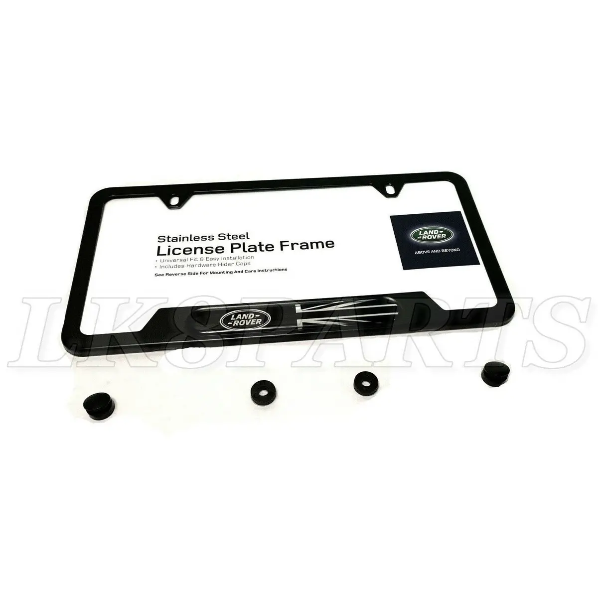 License Plate Frame Black With Logo And Union Jack Genuine 1