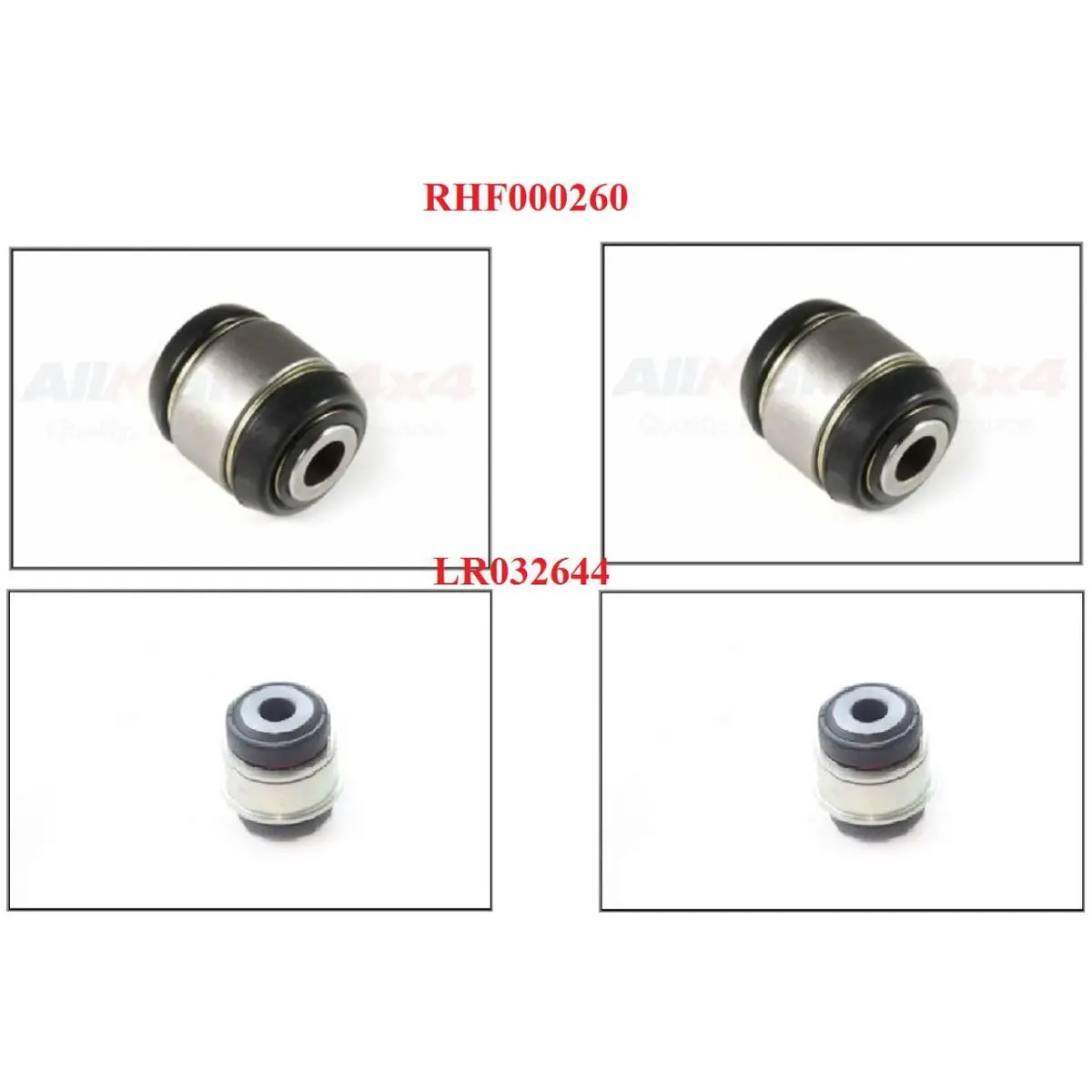 Rear Knuckle Upper & Lower Bushing Set X4 1