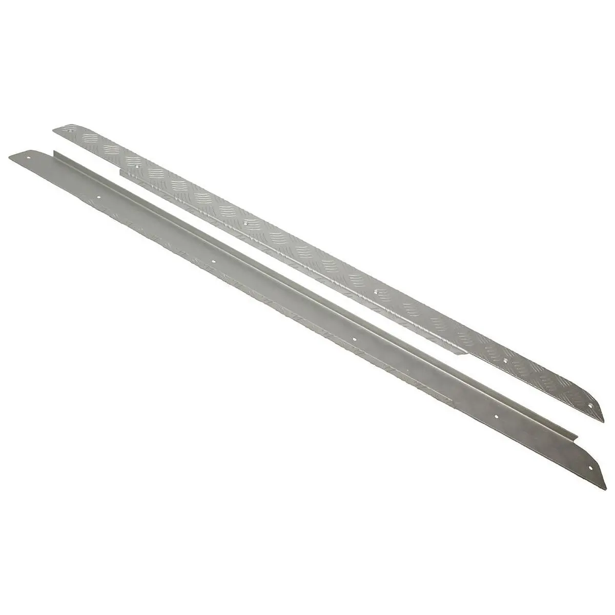 Side Sills Chequer Plate Silver Pair 1