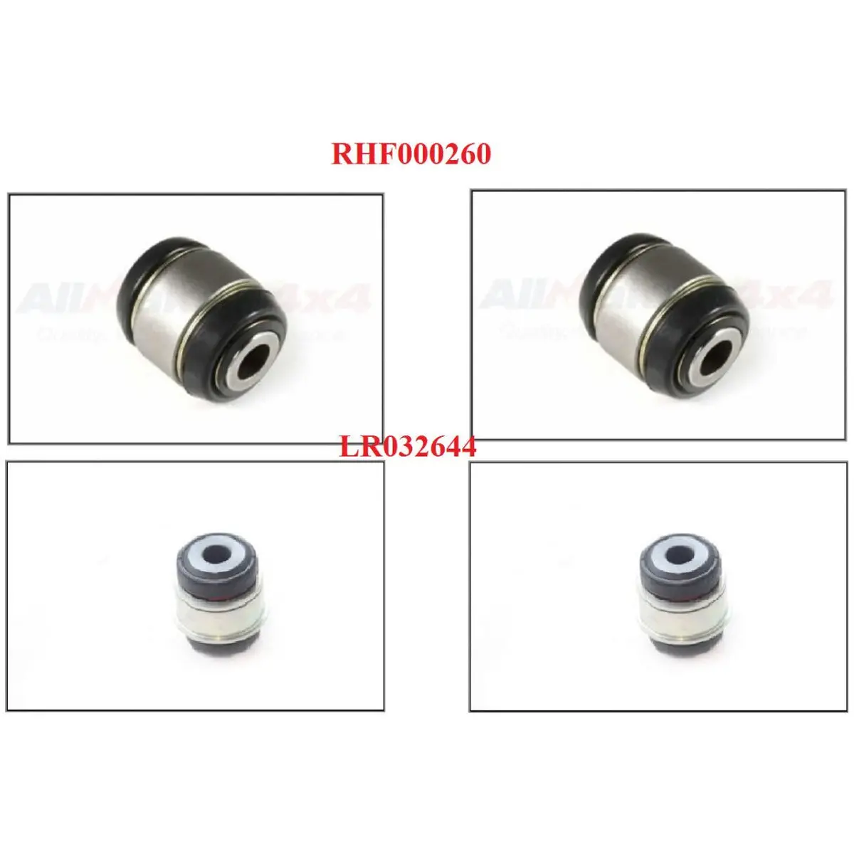Rear Upper And Lower Knuckle Control Arm Bushings Set Genuine 1