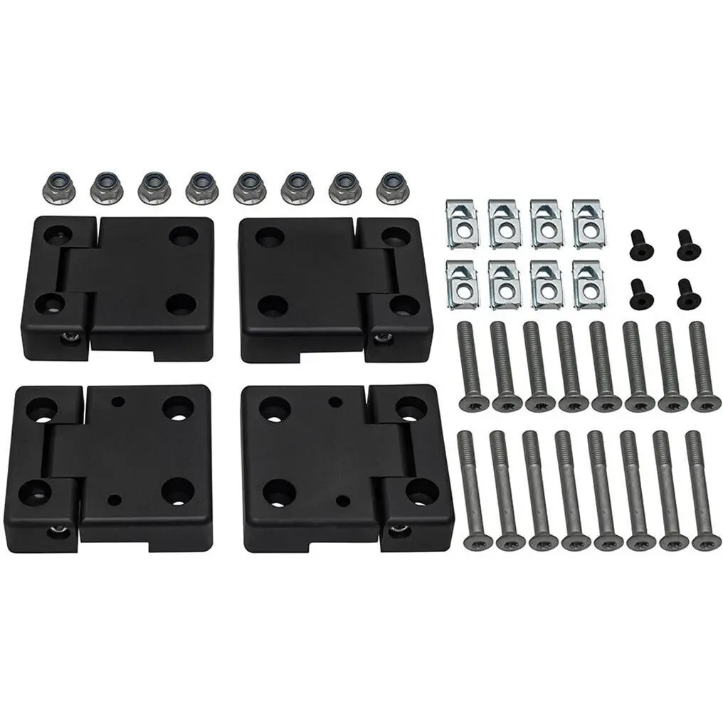Front Door Hinges Anodised Black Kit 1